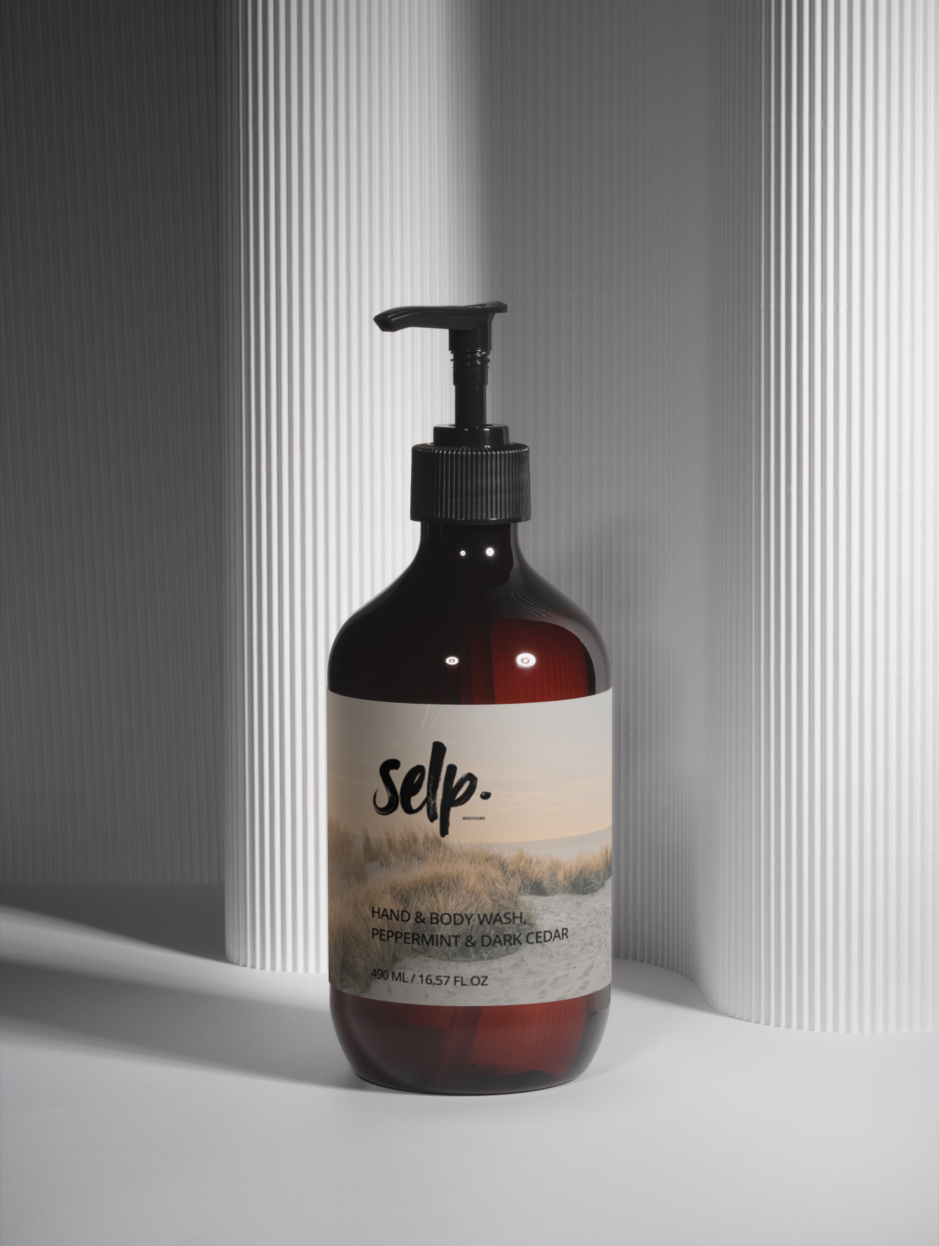 Hand & Body Wash, Peppermint & Dark Cedar