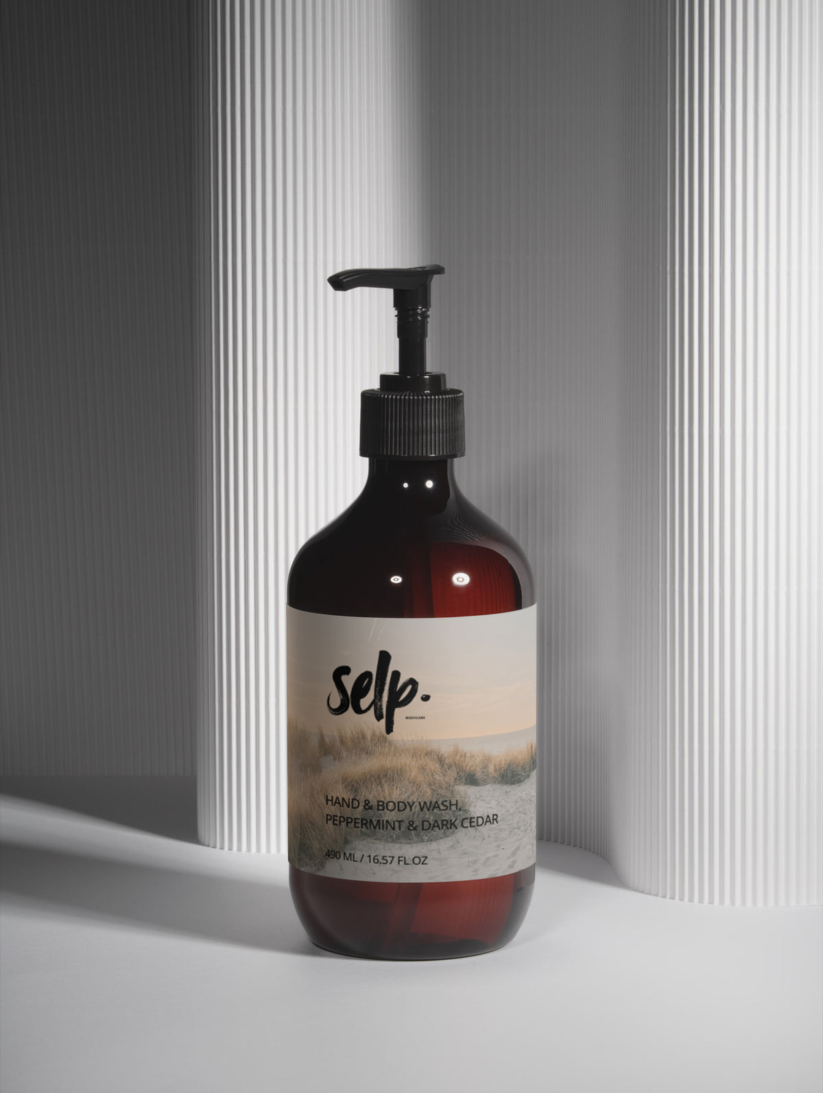 Hand & Body Wash, Peppermint & Dark Cedar