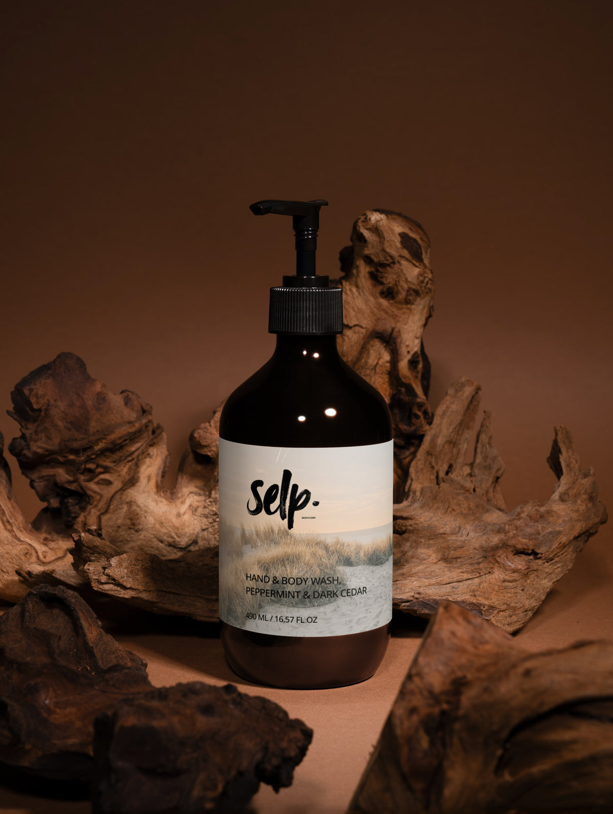 Hand & Body Wash, Peppermint & Dark Cedar