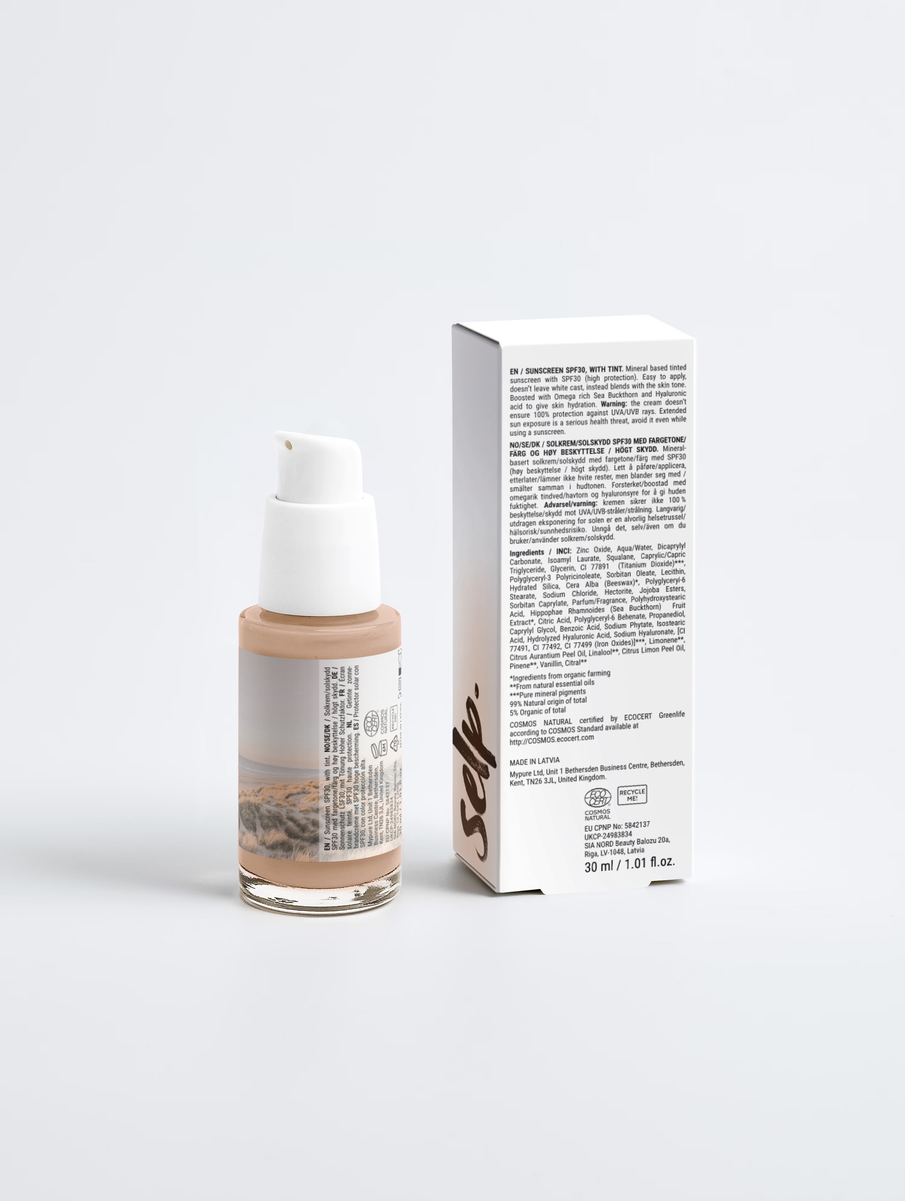 Sunscreen SPF30, with tint