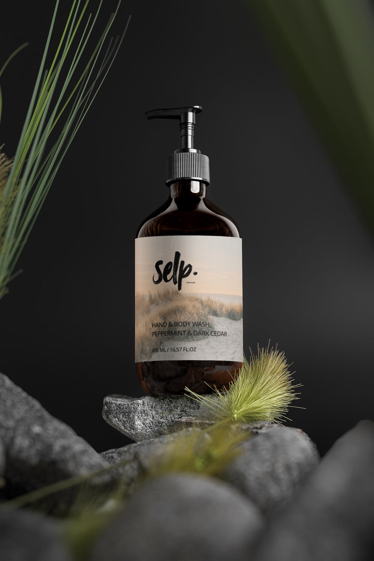 Hand & Body Wash, Peppermint & Dark Cedar