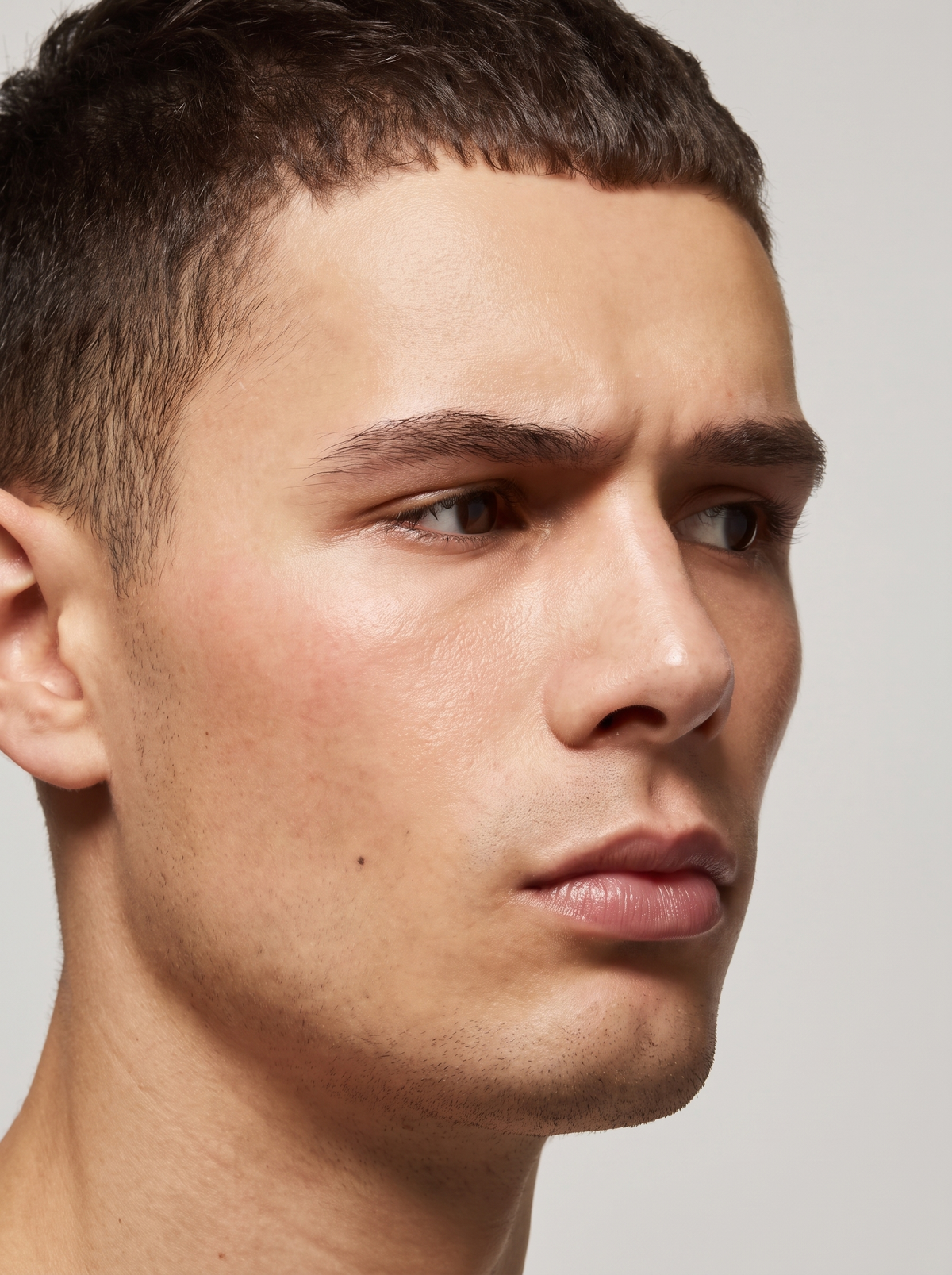 Men face — after