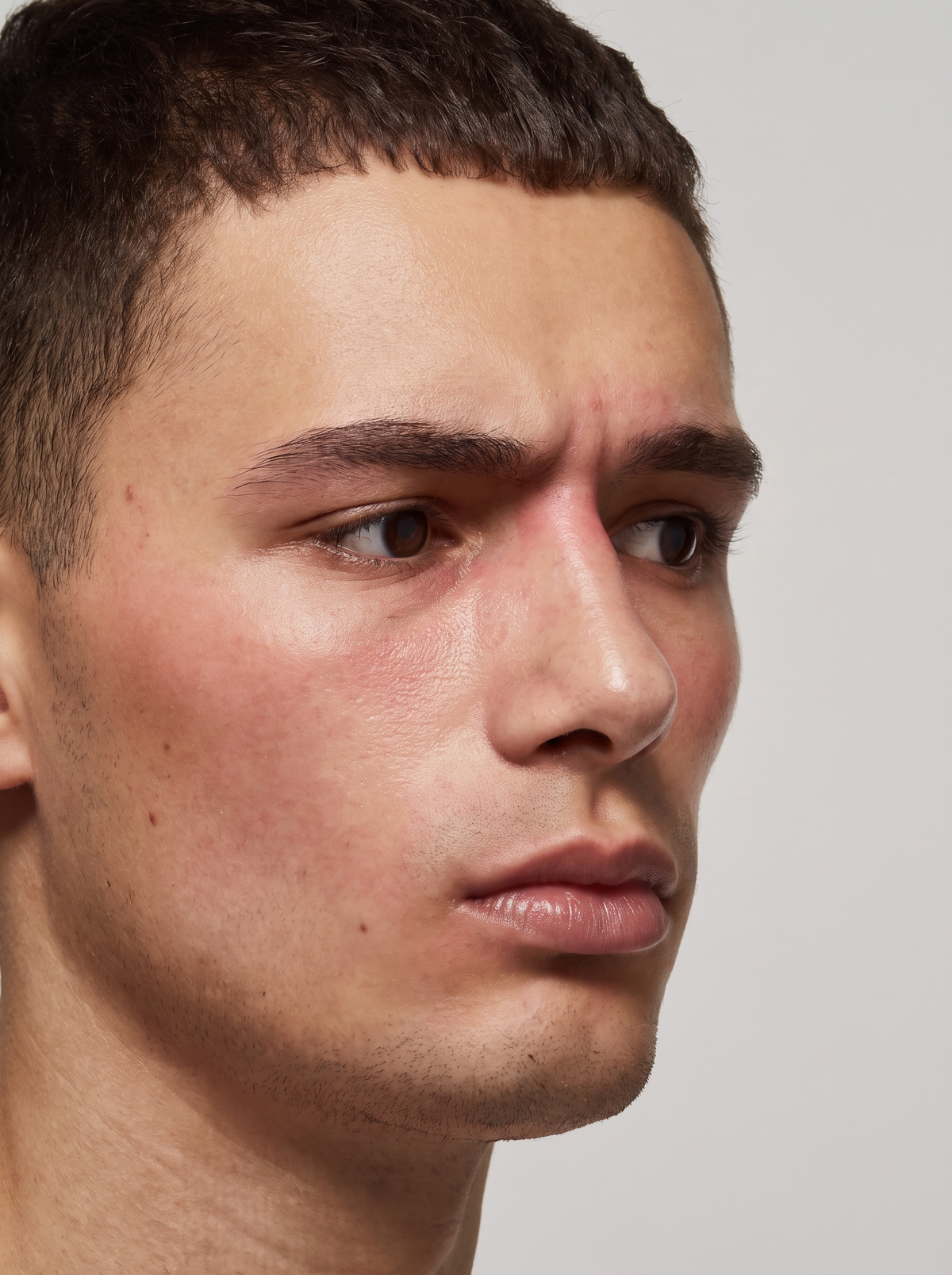 Men face — before